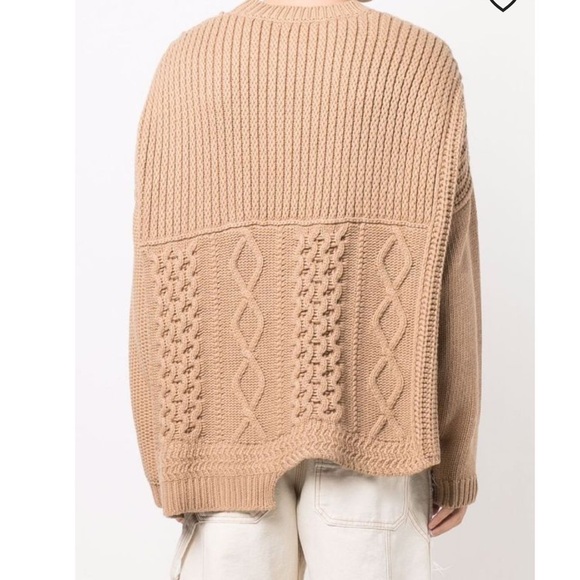 NWT AMBUSH Asymmetrical Patchwork Cable-knit Jumper - Picture 6 of 13